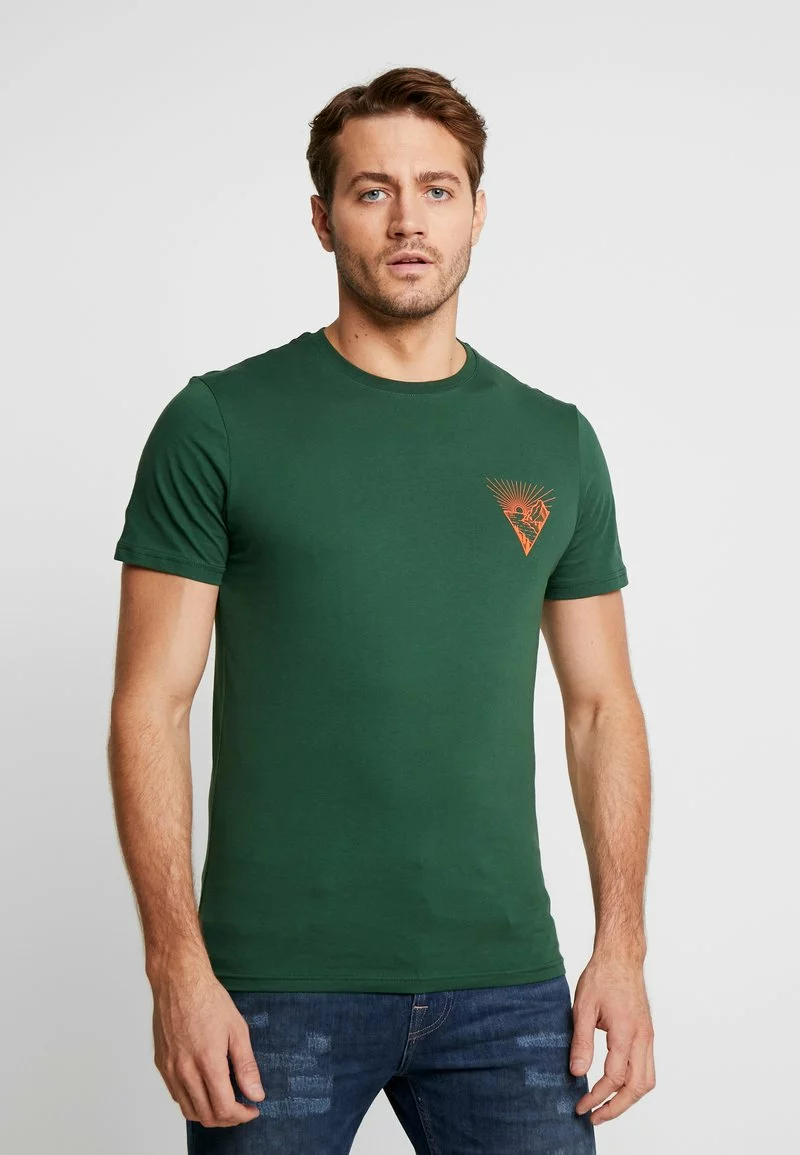Pier One Uomo T-shirt Con Stampa - Dark Green 3 Pier One Uomo T-shirt Con Stampa - Dark Green