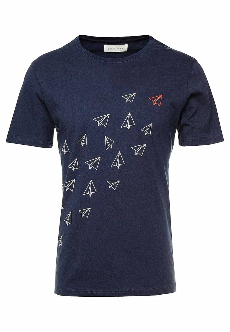 Pier One Uomo T-shirt Con Stampa - Dark Blue 6 Pier One Uomo T-shirt Con Stampa - Dark Blue - immagine 4