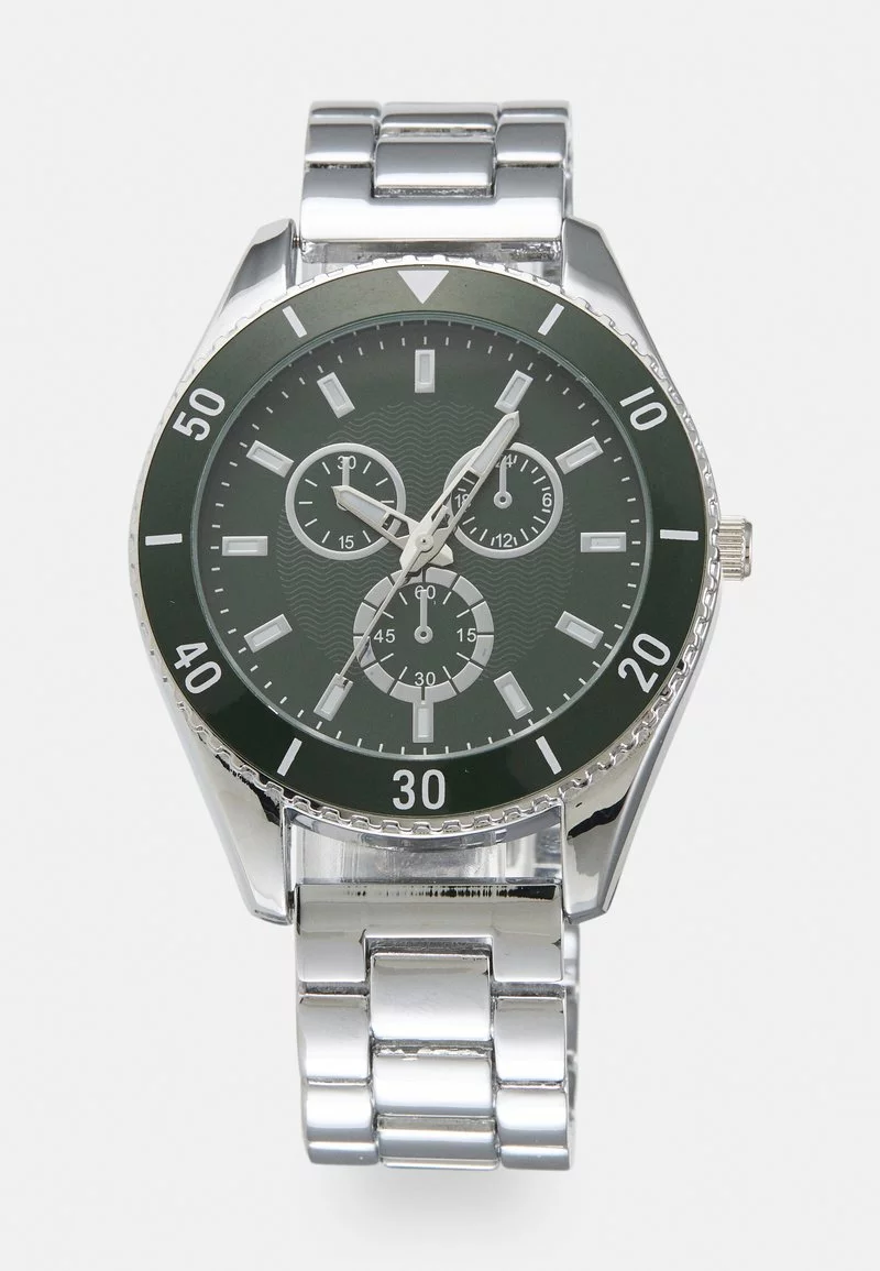 Pier One UNISEX - Orologio - Silver-coloured/green 3 Pier One UNISEX - Orologio - Silver-coloured/green