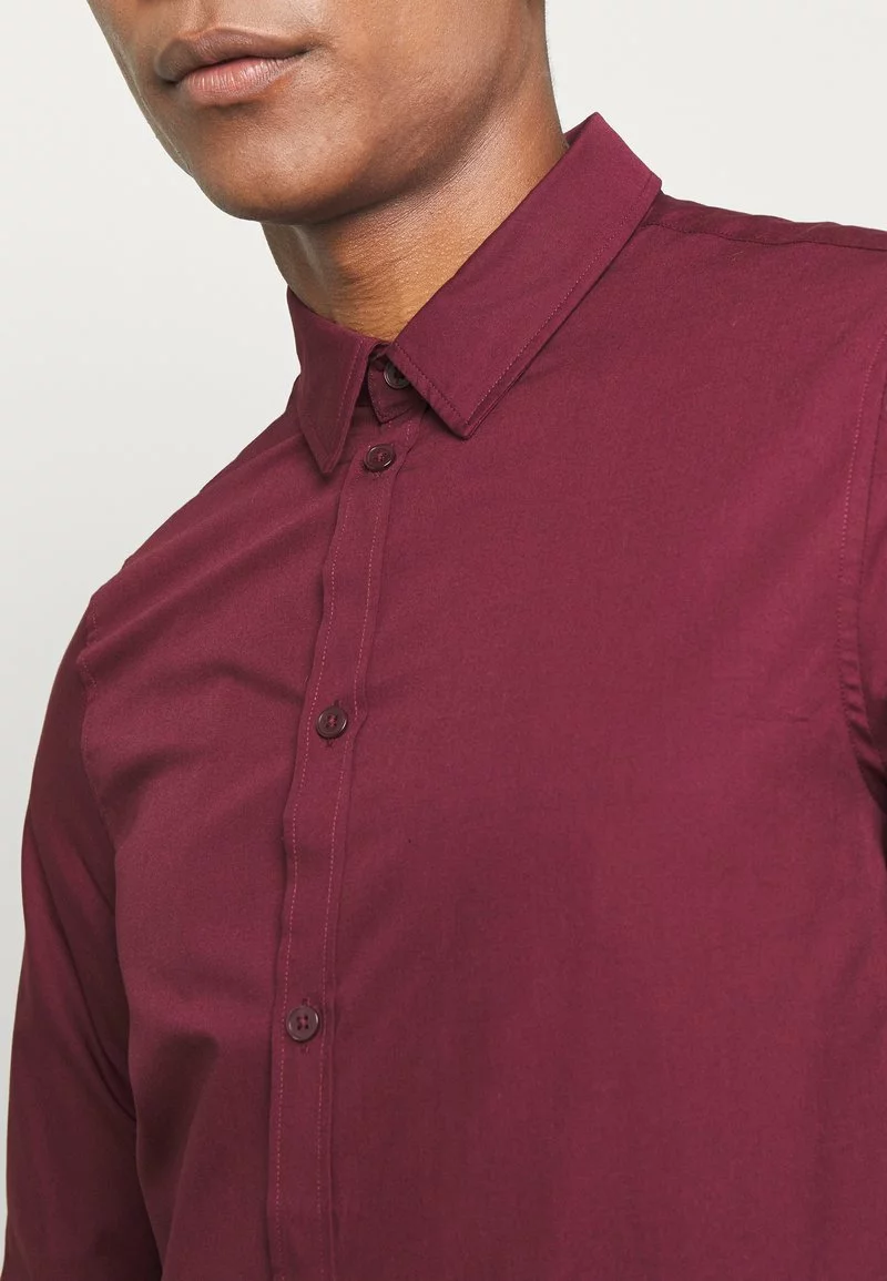 Pier One Uomo Camicia Elegante - Bordeaux 8 Pier One Uomo Camicia Elegante - Bordeaux - immagine 6