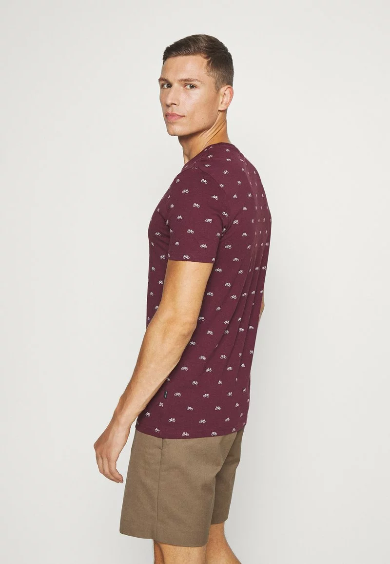 Pier One Uomo T-shirt Con Stampa - Bordeaux 5 Pier One Uomo T-shirt Con Stampa - Bordeaux - immagine 3
