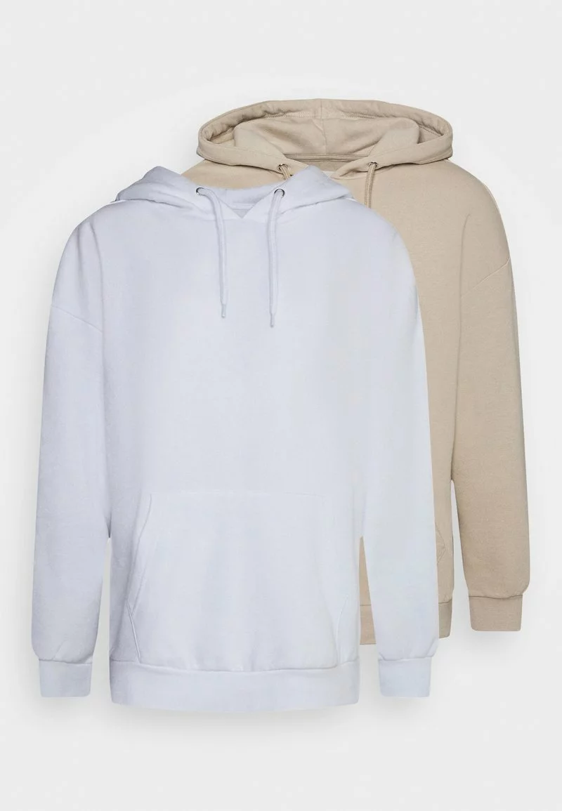 Pier One Uomo 2 Pack - Felpa Con Cappuccio - Beige/white 3 Pier One Uomo 2 Pack - Felpa Con Cappuccio - Beige/white