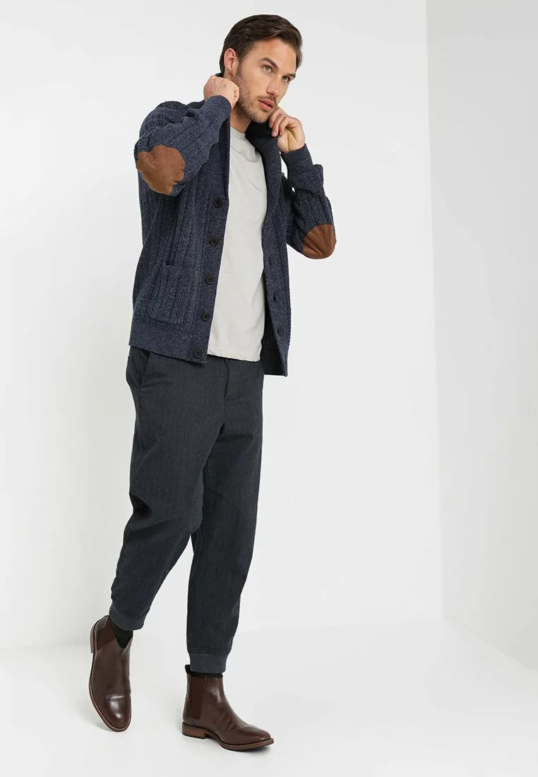 Pier One Uomo Cardigan - Mottled Blue 4 Pier One Uomo Cardigan - Mottled Blue - immagine 2