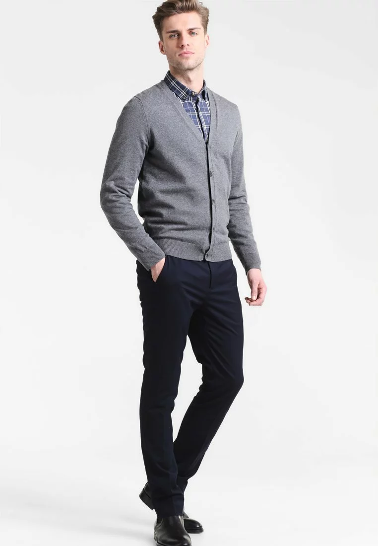 Pier One Uomo Cardigan - Dark Grey Melange 4 Pier One Uomo Cardigan - Dark Grey Melange - immagine 2