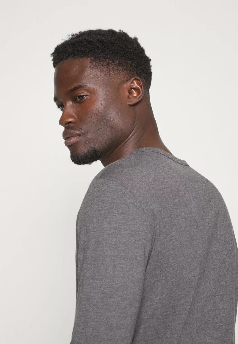 Pier One Uomo Maglietta A Manica Lunga - Dark Grey Melange 6 Pier One Uomo Maglietta A Manica Lunga - Dark Grey Melange - immagine 4