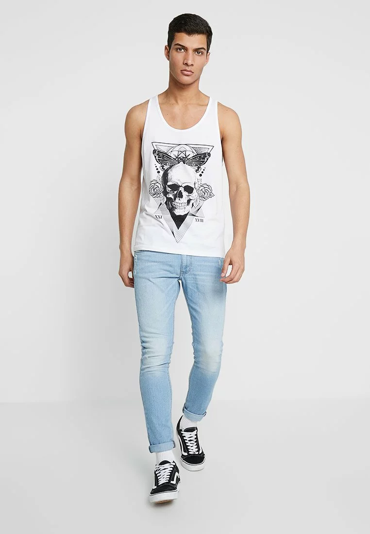 Pier One Uomo Jeans Slim Fit - Bleached Denim 4 Pier One Uomo Jeans Slim Fit - Bleached Denim - immagine 2