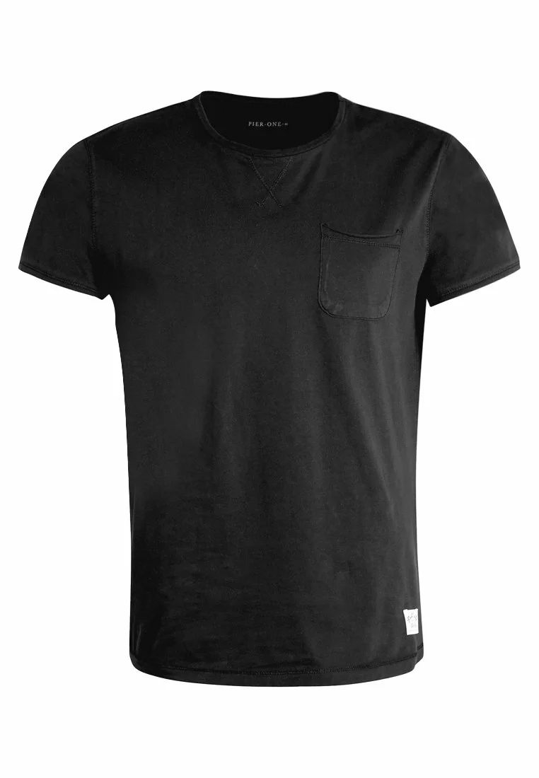 Pier One Uomo T-shirt Basic - Black 8 Pier One Uomo T-shirt Basic - Black - immagine 6