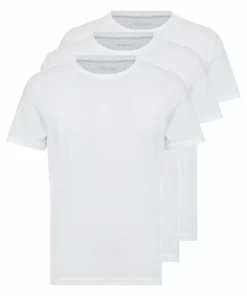 Pier One Uomo 3 PACK - T-shirt Basic - White