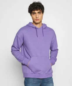 Pier One Uomo PLAIN SKATER HOODY - Felpa Con Cappuccio - Lilac