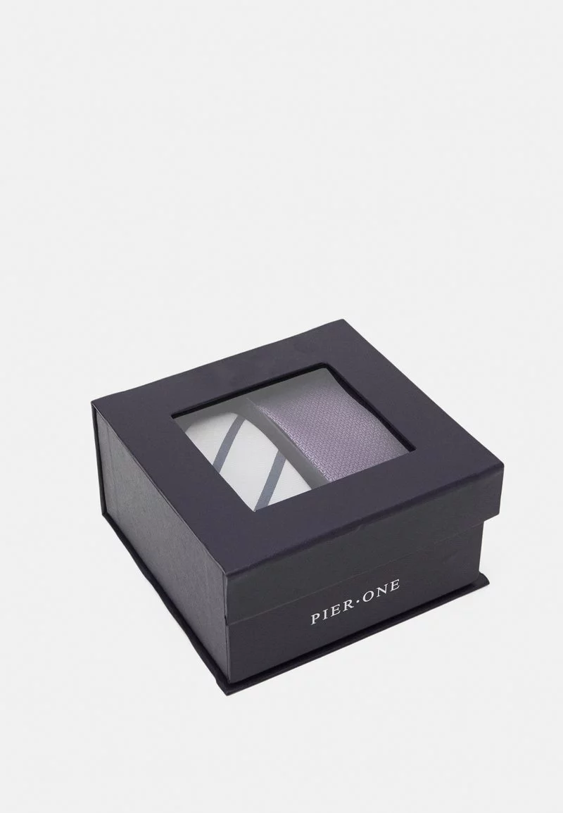 Pier One Uomo 2 PACK - Cravatta - Off-white/mauve 5 Pier One Uomo 2 PACK - Cravatta - Off-white/mauve - immagine 3