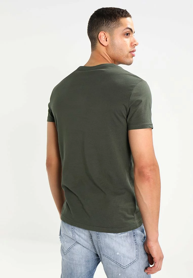 Pier One Uomo T-shirt Basic - Khaki 5 Pier One Uomo T-shirt Basic - Khaki - immagine 3