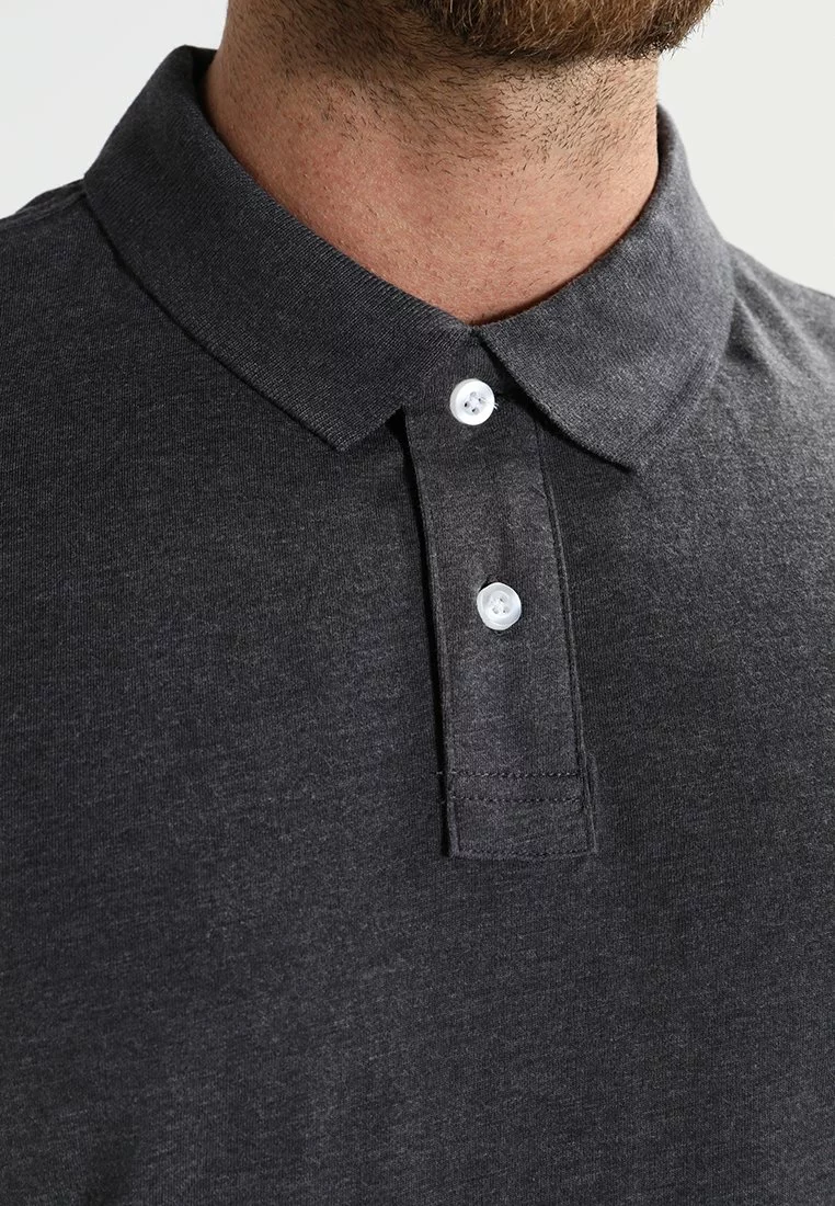 Pier One Uomo Polo - Dark Grey Melange 6 Pier One Uomo Polo - Dark Grey Melange - immagine 4