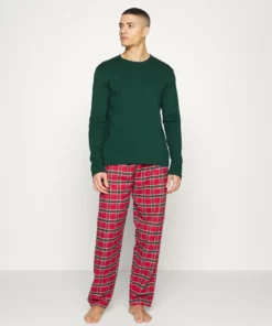 Pier One Uomo Pigiama - Dark Green/red