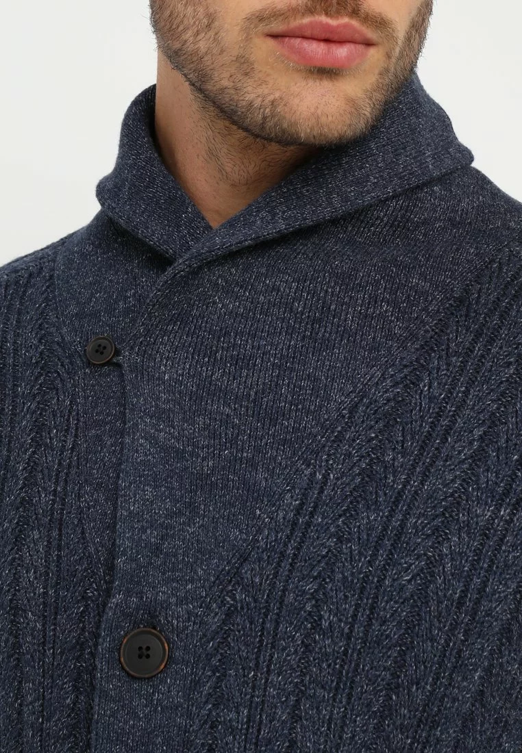 Pier One Uomo Cardigan - Mottled Blue 6 Pier One Uomo Cardigan - Mottled Blue - immagine 4