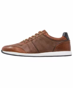 Pier One Uomo LEATHER - Sneakers Basse - Cognac
