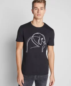 Pier One Uomo T-shirt Con Stampa - Black