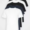 Pier One Uomo 5 PACK - T-shirt Basic - Black/white/blue -Offerta Economica Pier One f1b37127ec2d45f98139c878d4f29450
