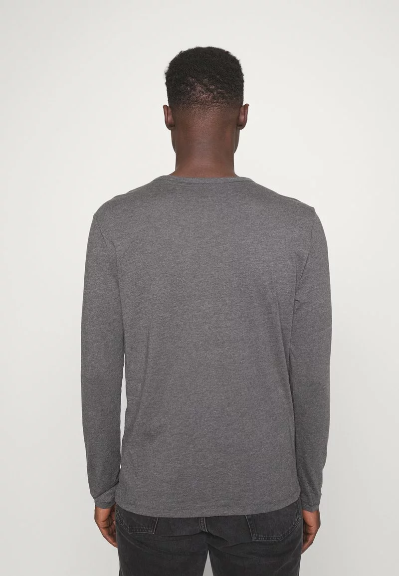 Pier One Uomo Maglietta A Manica Lunga - Dark Grey Melange 5 Pier One Uomo Maglietta A Manica Lunga - Dark Grey Melange - immagine 3