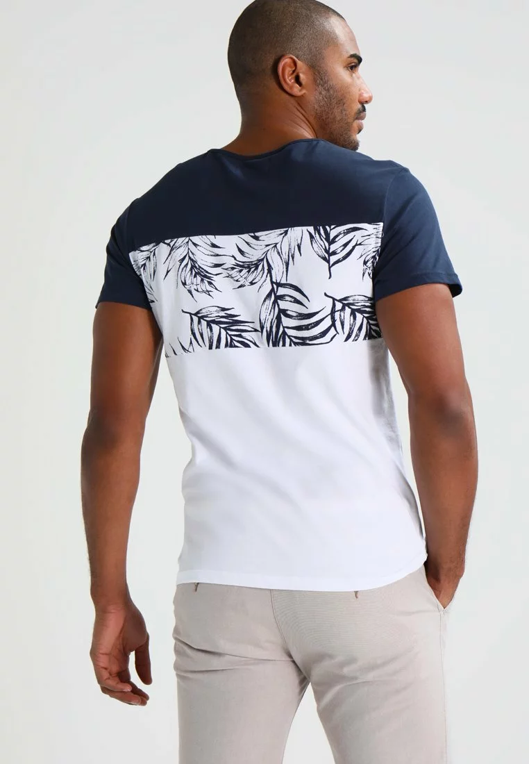Pier One Uomo T-shirt Con Stampa - Navy/white 5 Pier One Uomo T-shirt Con Stampa - Navy/white - immagine 3