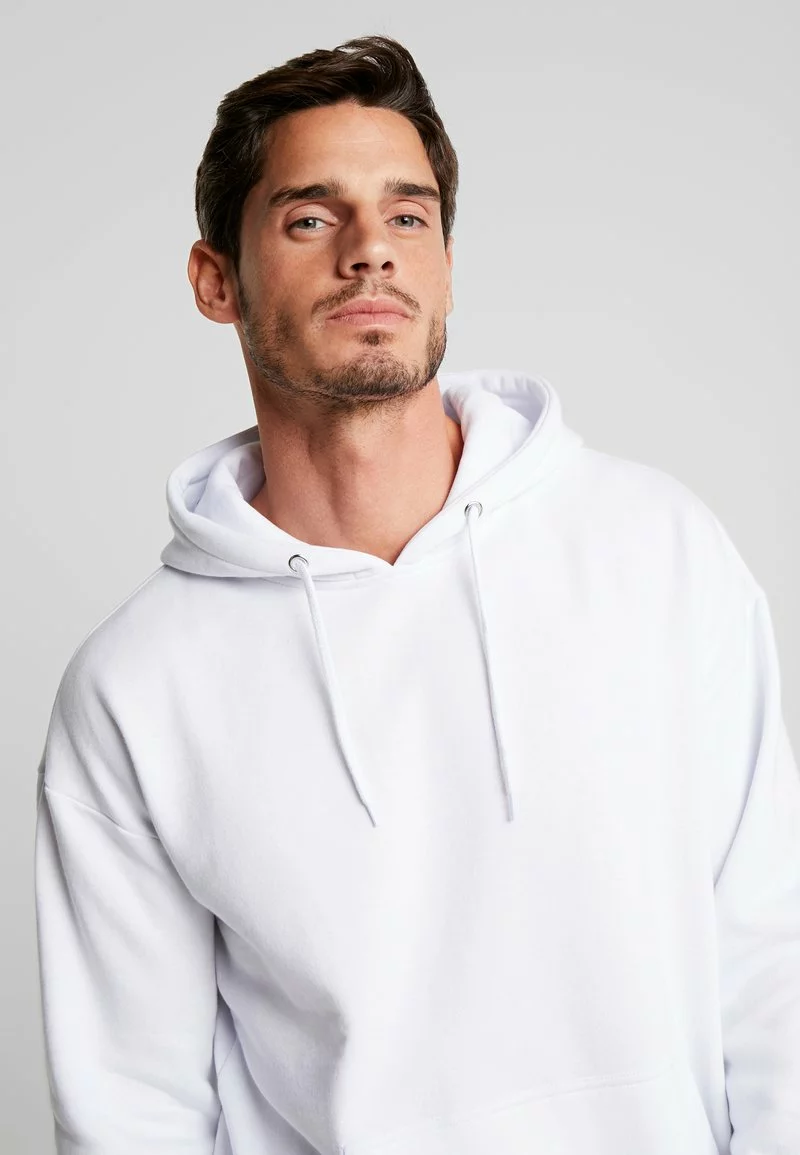 Pier One Uomo PLAIN SKATER HOODY - Felpa Con Cappuccio - White 6 Pier One Uomo PLAIN SKATER HOODY - Felpa Con Cappuccio - White - immagine 4