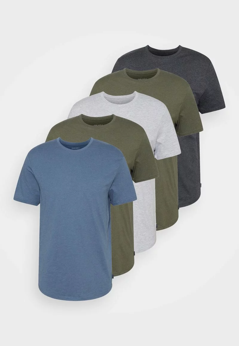 Pier One Uomo 5 PACK - T-shirt Basic - Mottled Brown/mottled Light Grey/mottled Dark Grey 9 Pier One Uomo 5 PACK - T-shirt Basic - Mottled Brown/mottled Light Grey/mottled Dark Grey - immagine 7